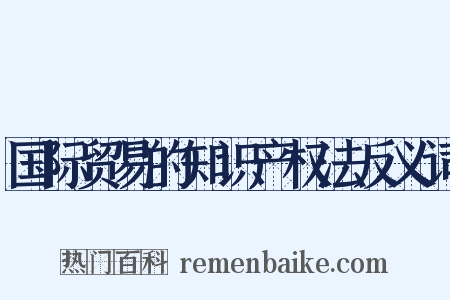 国际贸易的知识产权法反义词是什么意思的图片